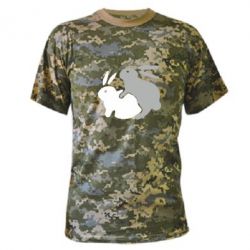 Камуфляжная футболка Кролики - PrintSalon