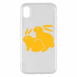 Чехол для iPhone X/Xs Кролики - PrintSalon