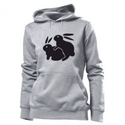 Женское худи Кролики