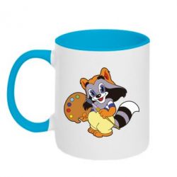 Чашка двухцветная 320ml Крошка Енот - PrintSalon