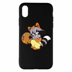 Чехол для iPhone X/Xs Крошка Енот - PrintSalon