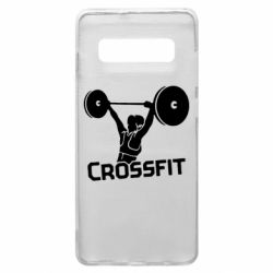 Чехол для Samsung S10+ Кроссфит со штангой