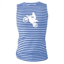 Майка-тельняшка Кроссовый мотоцикл - PrintSalon