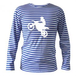 Тельняшка с длинным рукавом Кроссовый мотоцикл - PrintSalon