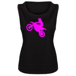 Женская майка Кроссовый мотоцикл - PrintSalon