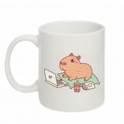Чашка 320ml Capybara With Laptop