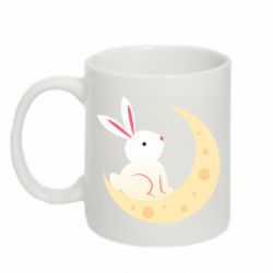 Чашка 320ml Cute rabbit on the moon