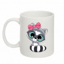 Чашка 320ml Cute raccoon