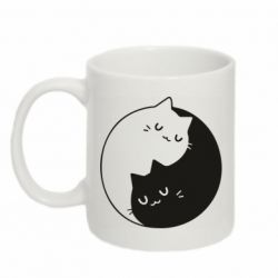 Чашка 320ml Cute yin yang cats