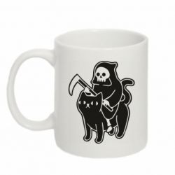 Чашка 320ml Death and cat