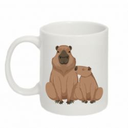 Чашка 320ml Две капибары