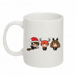 Чашка 320ml Гарри Поттер и друзья новогодние