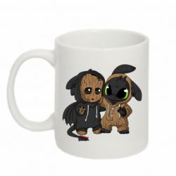 Чашка 320ml Groot And Toothless