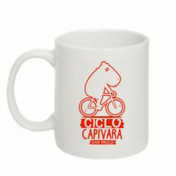 Чашка 320ml Капибара на велосипеде
