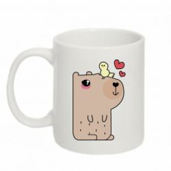 Чашка 320ml Капибара с цыпленком