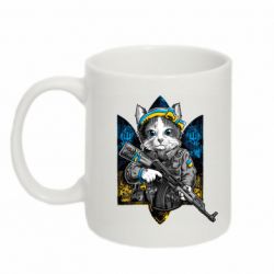 Чашка 320ml Кот военный