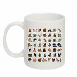 Чашка 320ml Коты мем.