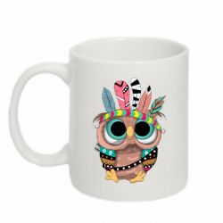 Чашка 320ml Little owl with feathers