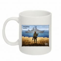 Кружка 320ml русский корабль иди на@ - PrintSalon