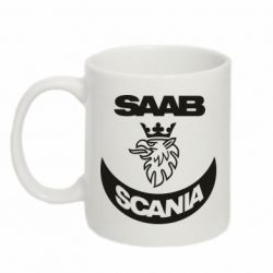 Чашка 320ml Scania SAAB logo - PrintSalon