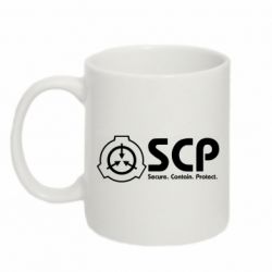 Чашка 320ml SCP logo text - PrintSalon
