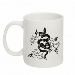 Чашка 320ml Snake with flowers