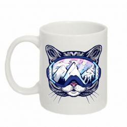 Чашка 320ml Snowboard Cat