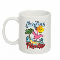 Чашка 320ml Surfing Paradise Flamingo