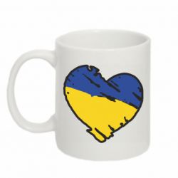Чашка 320ml Украина сердце с царапинами - PrintSalon