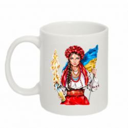 Чашка 320ml Українська дівчина у вінку