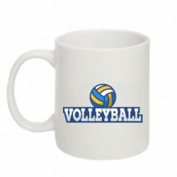 Чашка 320ml Volleyball text and ball