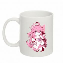Чашка 320ml Yae Miko portrait - PrintSalon