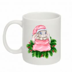 Чашка 320ml Заяц Новогодний