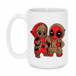 Чашка 420ml Baby Groot And Deadpool - PrintSalon
