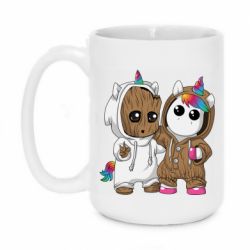 Чашка 420ml Baby Groot And Unicorn - PrintSalon