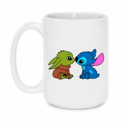 Чашка 420ml Baby Yoda And Stitch - PrintSalon