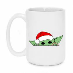 Чашка 420ml Baby Yoda Santa - PrintSalon