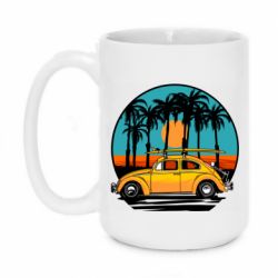 Чашка 420ml Car and sunset - PrintSalon