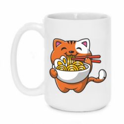 Чашка 420ml Cat and Ramen - PrintSalon