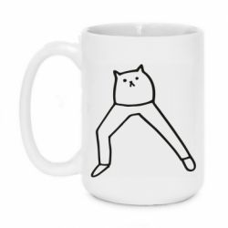 Чашка 420ml Cat in pants - PrintSalon