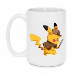 Чашка 420ml Cute Detective Pikachu - PrintSalon