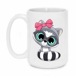 Чашка 420ml Cute raccoon - PrintSalon