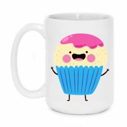 Чашка 420ml Funny cupcake with smile - PrintSalon