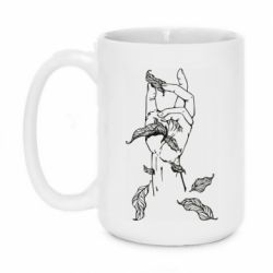 Чашка 420ml Hand with leafs - PrintSalon