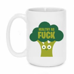 Чашка 420ml Healthy as fuck - PrintSalon