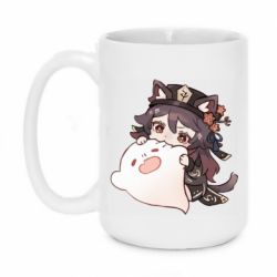 Чашка 420ml Hu Tao cat - PrintSalon