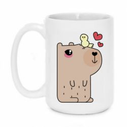Чашка 420ml Капибара с цыпленком - PrintSalon