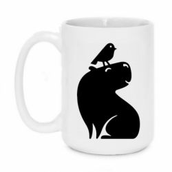 Чашка 420ml Копібара та Пташка - PrintSalon