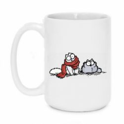 Чашка 420ml Кот Саймона Зима - PrintSalon