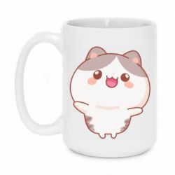 Чашка 420ml Котик обнимает тебя - PrintSalon